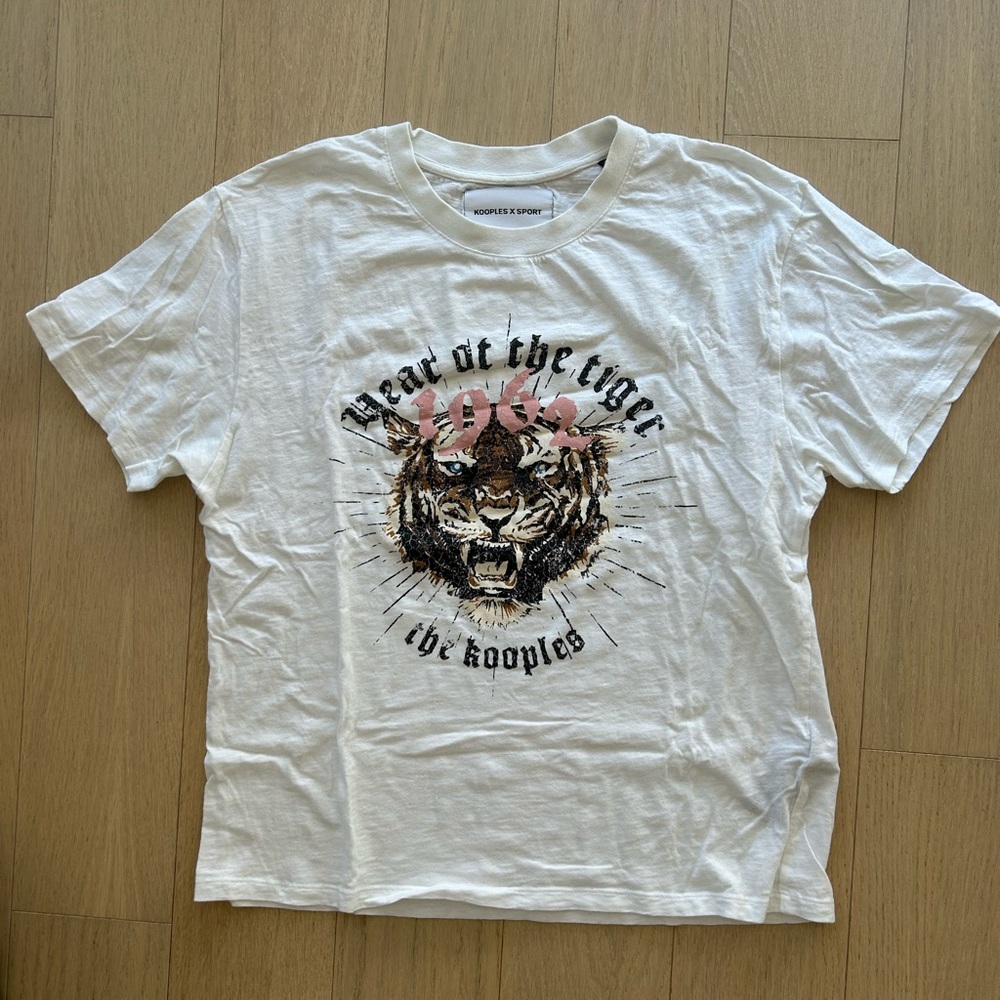 The Kooples White Tiger Graphic T-Shirt